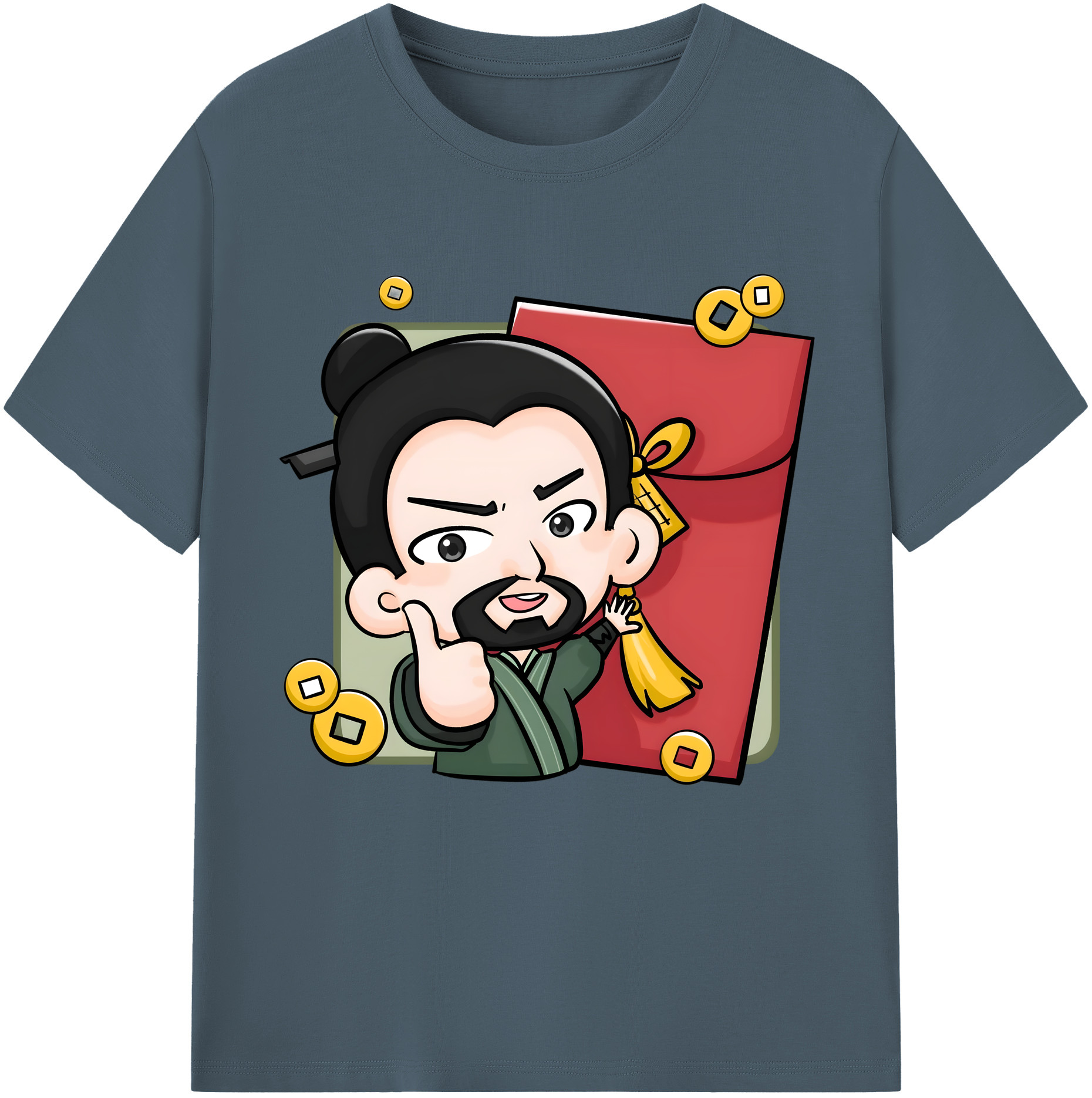 （画像用） Ne Zha 2 ナタ 魔童の大暴れ 綿100％半袖Tシャツ（フロントプリント）